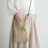 しろのはボーダー刺繍プティバッグ