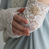 ストレッチペイズリーラッセルロングアームカバー