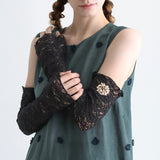 ストレッチペイズリーラッセルロングアームカバー