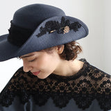 lacyチュールブレード帽