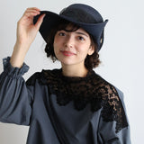 lacyチュールブレード帽