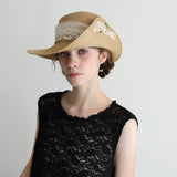 lacyチュールブレード帽