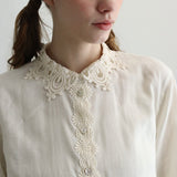 [No. 9285] Cotton Double Gauze Blouse [Scheduled for late August 2026 arrival]