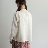 [No. 9285] Cotton Double Gauze Blouse [Scheduled for late August 2026 arrival]