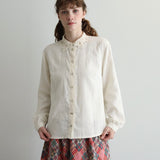 [No. 9285] Cotton Double Gauze Blouse [Scheduled for late August 2026 arrival]