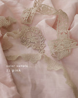 空気を纏う160番ラミーでつくるレースを愉しむエプロン / Coco Ivory Fillage Collection 2027