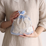 [Scheduled to arrive in mid-May 2024] Lacy Collage Drawstring Purse Medium [Now accepting reservations]