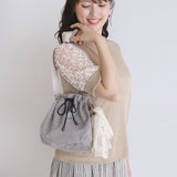 [Scheduled to arrive in late March 2024] Lacy Tassel Sashiko Shoulder Bag [Now accepting reservations]