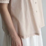 [No.9262] Blus Rompi Katun Washed Natural [Perkiraan Tersedia Akhir Mei 2026]