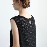 ストレッチペイズリーラッセルノースリーブワンピース