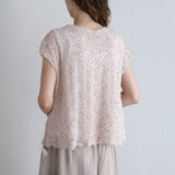 ストレッチペイズリーラッセルプルオーバー