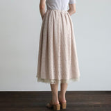 〔No.9239〕Flower Raschel Lacy Skirt [Available Late August 2026]