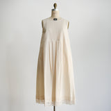 [No.9364] Gaun Tanpa Lengan Lacy Katun Washer [Dijadwalkan tiba pada akhir Agustus 2026]
