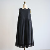 [No.9364] Gaun Tanpa Lengan Lacy Katun Washer [Dijadwalkan tiba pada akhir Agustus 2026]