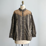 〔No.9309〕Blus Kemeja Bordir Karin【Estimasi Tersedia Awal Oktober 2026】