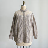 〔No.9309〕Blus Kemeja Bordir Karin【Estimasi Tersedia Awal Oktober 2026】