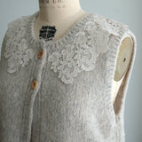 ベビーアルパカknit  lacyカラーベスト