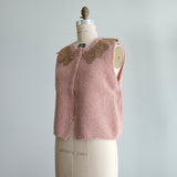 ベビーアルパカknit  lacyカラーベスト