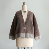 [No. 9329] Baby Alpaca Knit Two-Tone Cardigan [Scheduled for late September 2026 arrival]