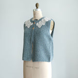 ベビーアルパカknit  lacyカラーベスト