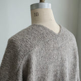 [No. 9329] Baby Alpaca Knit Two-Tone Cardigan [Scheduled for late September 2026 arrival]