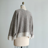 [No. 9329] Baby Alpaca Knit Two-Tone Cardigan [Scheduled for late September 2026 arrival]