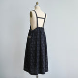 [No. 9311] Cotton Linen Jacquard Salopette Skirt [Scheduled to arrive late September 2026]