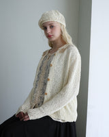 〔No.9429〕organicコットンスラブknitカーディガン【2027年3月下旬入荷予定】