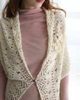 〔No.9431〕organicコットンスラブknitボレロ【2027年3月下旬入荷予定】