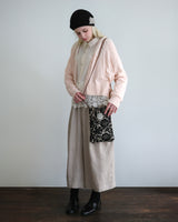 〔No.9439〕silkメランジknitレースカラーカーディガン【2027年4月下旬入荷予定】