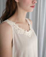 〔No.9472〕コットンシルクlacyワンピース【2027年6月下旬入荷予定】