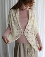 〔No.9431〕organicコットンスラブknitボレロ【2027年3月下旬入荷予定】