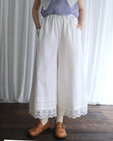 〔No.9476〕コットンワッシャーlacyパンツ【2027年2月下旬入荷予定】