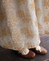 〔No.9415〕綿シルク花影刺繍ワンピース【2027年4月中旬入荷予定】