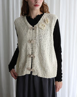 〔No.9430〕organicコットンスラブknitベスト【2027年3月下旬入荷予定】