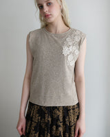 〔No.9442〕silkメランジknitベスト【2027年4月下旬入荷予定】