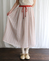 〔No.9452〕綿ボイル花しるべ刺繍スカート【2027年4月上旬入荷予定】