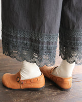 〔No.9476〕コットンワッシャーlacyパンツ【2027年2月下旬入荷予定】