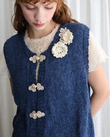 〔No.9430〕organicコットンスラブknitベスト【2027年3月下旬入荷予定】