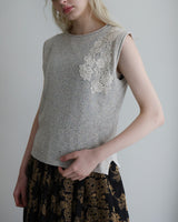 〔No.9442〕silkメランジknitベスト【2027年4月下旬入荷予定】