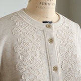 Cotton fleece cardigan