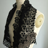 [No. 11215] Cotton Chemical Lace Collage Stole [Scheduled to arrive in late September 2026]
