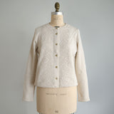 Cotton fleece cardigan