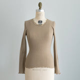 Cotton Cashmere Teleco Italian Lace Crew Neck Innerwear