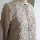 Cotton fleece cardigan