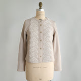 Cotton fleece cardigan