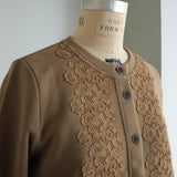 Cotton fleece cardigan