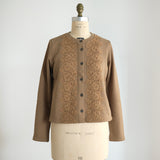 Cotton fleece cardigan