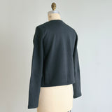 Cotton fleece cardigan