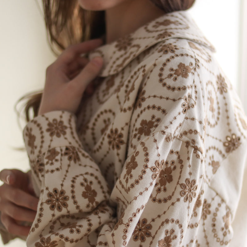 organicコットンemblem刺繍 ブルゾン